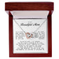 To my Beautiful Mom, Interlocking Hearts Necklace, Mother's Day Gift