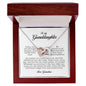 To My Granddaughter, Interlocking Heart Necklace