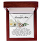 To my Beautiful Mom, Interlocking Hearts Necklace, Mother's Day Gift