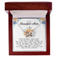 To my Beautiful Mom, Interlocking Hearts Necklace, Mother's Day Gift