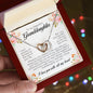 To My Beautiful Granddaughter, Interlocking Heart Necklace