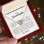 To My Granddaughter, Interlocking Heart Necklace