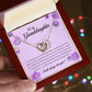 To My Granddaughter, Interlocking Heart Necklace