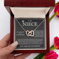 Interlocking Heart Necklace - To My Niece