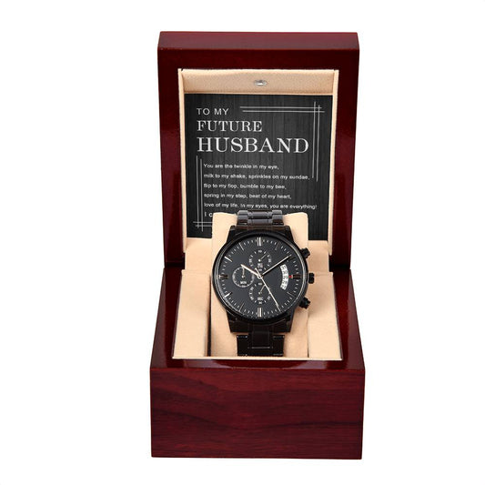 Black Chronograph Watch - To My Future Husband