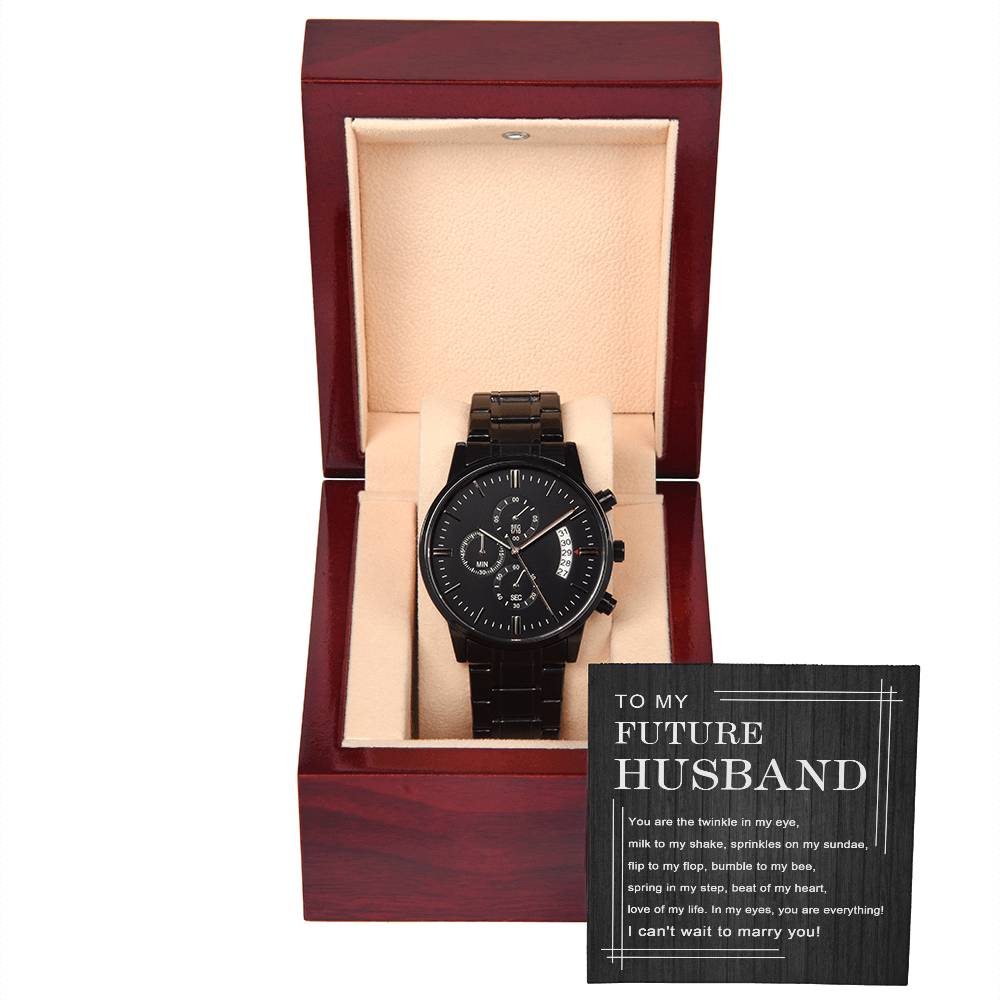 Black Chronograph Watch - To My Future Husband