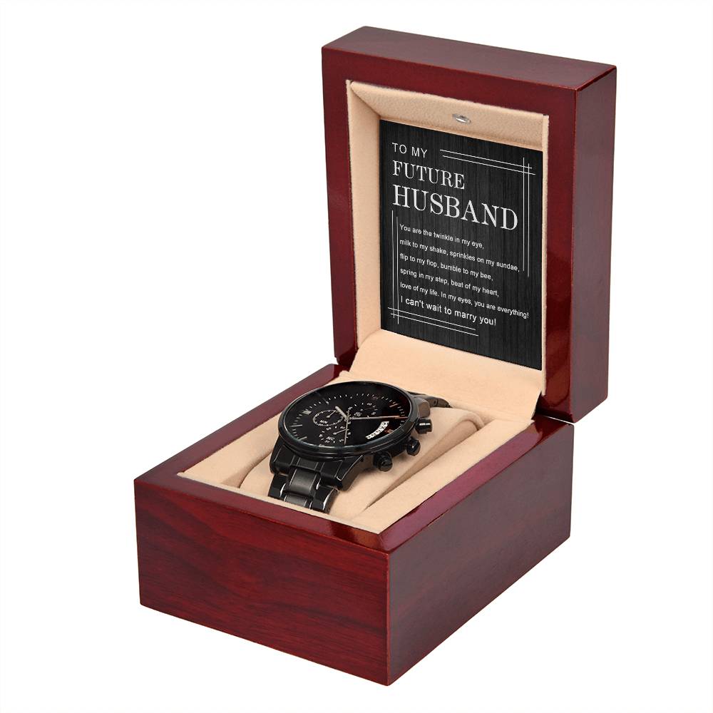 Black Chronograph Watch - To My Future Husband