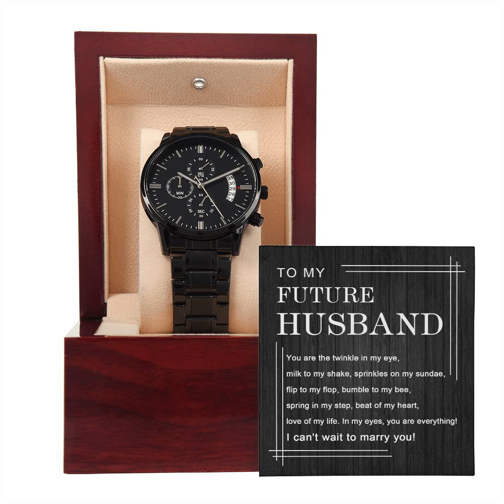 Black Chronograph Watch - To My Future Husband
