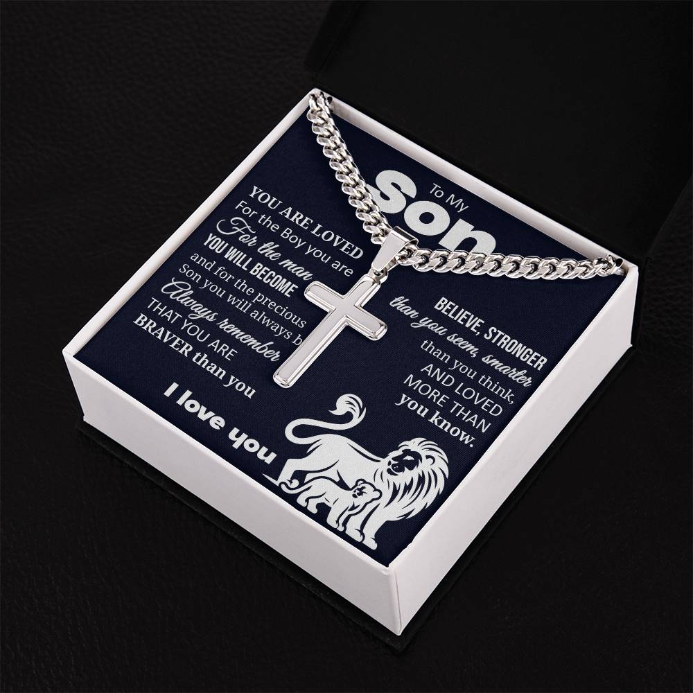 Cuban Chain with Cross Necklace