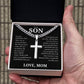 Cuban Chain with Cross Necklace