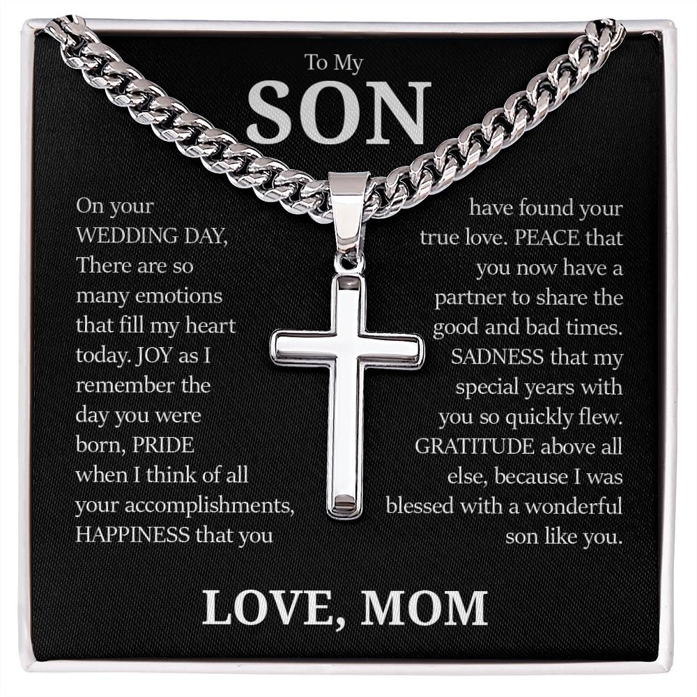 Cuban Chain with Cross Necklace