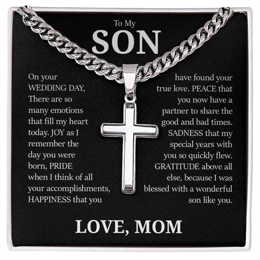 Cuban Chain with Cross Necklace