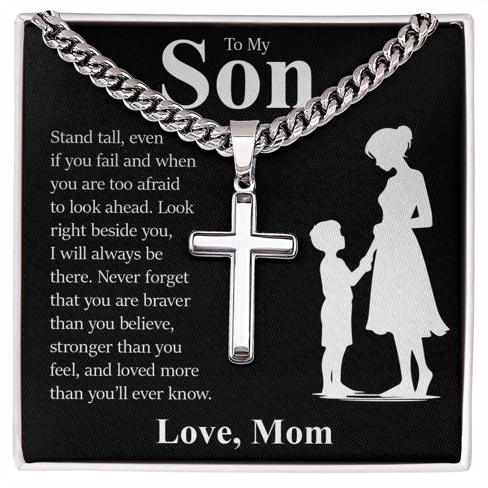 Cuban Chain with Cross Necklace