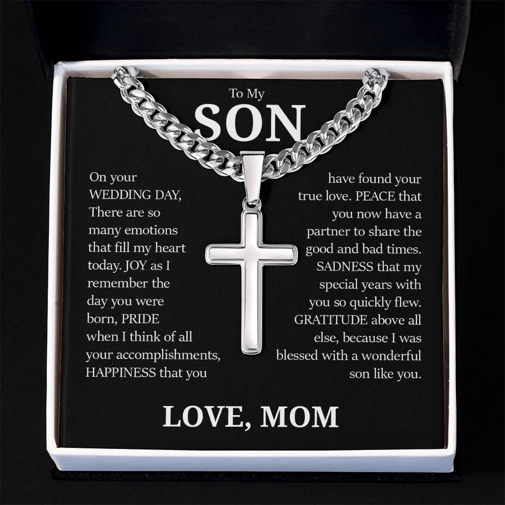 Cuban Chain with Cross Necklace