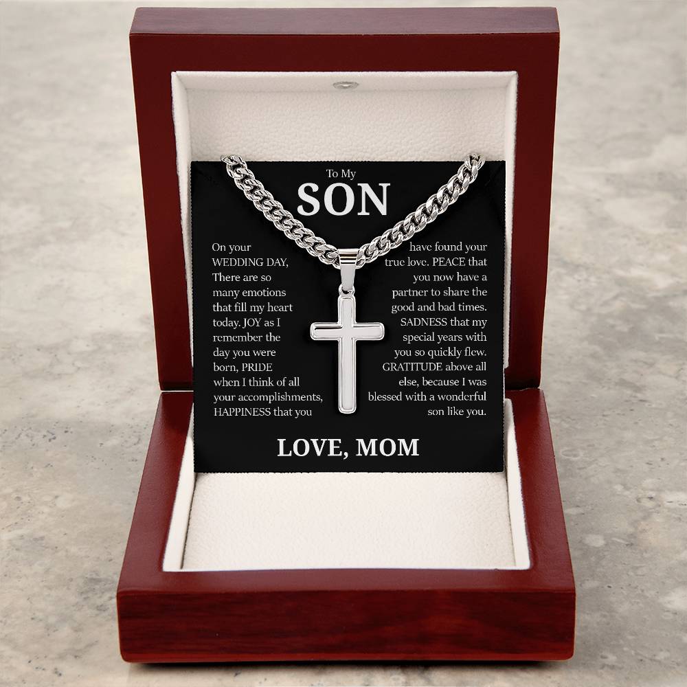 Cuban Chain with Cross Necklace