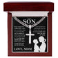 To My Son, Cuban Chain with Cross Necklace