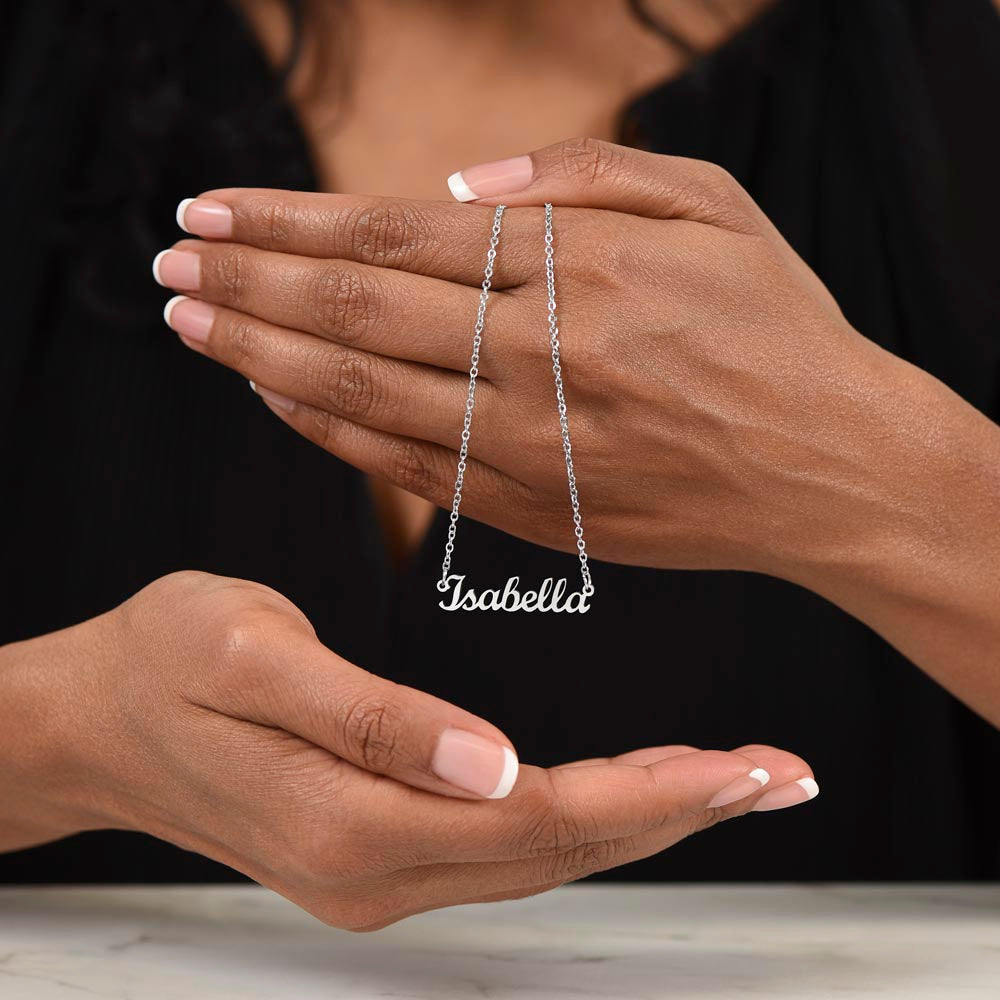 Custom Name Necklace - To My Daughter "Always Believe in Yourself"