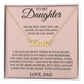 Custom Name Necklace - To My Daughter "Just Believe in Yourself"