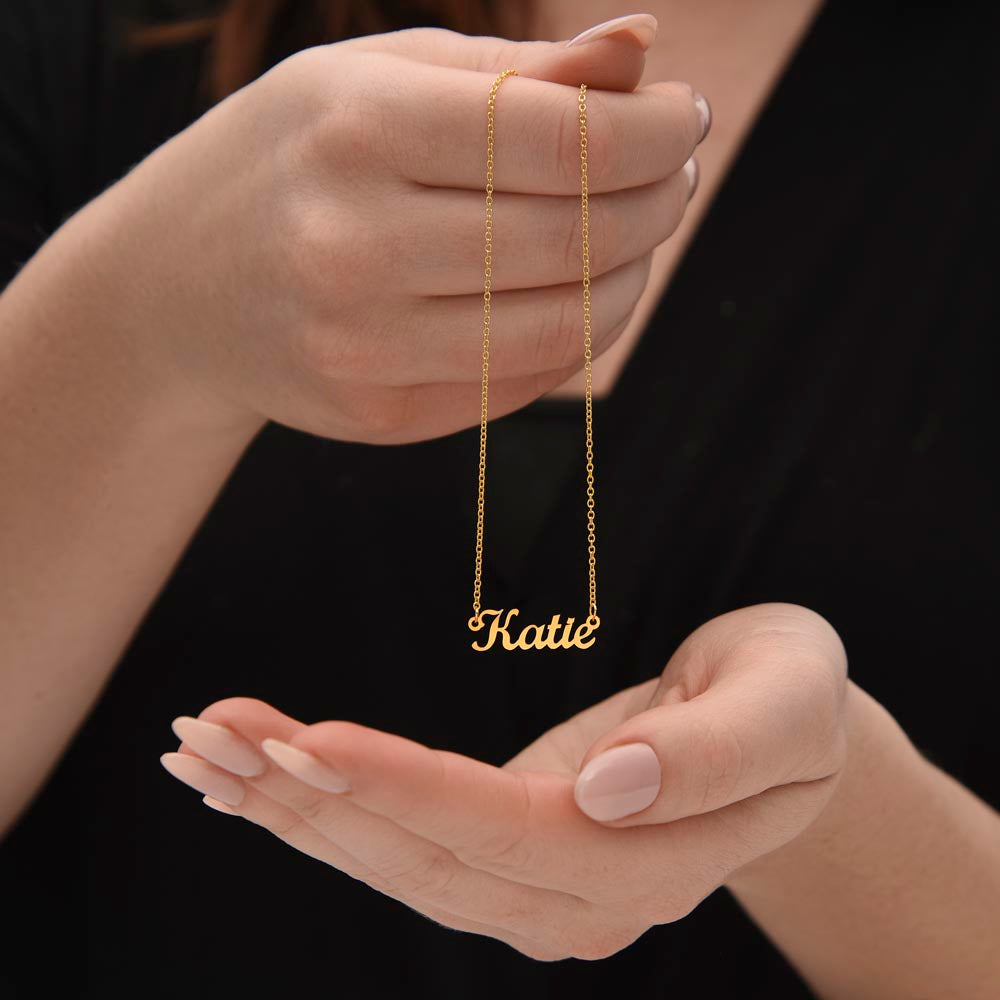 Custom Name Necklace - To My Daughter "Just Believe in Yourself"