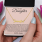 Custom Name Necklace – To My Daughter "Follow Your Dreams"