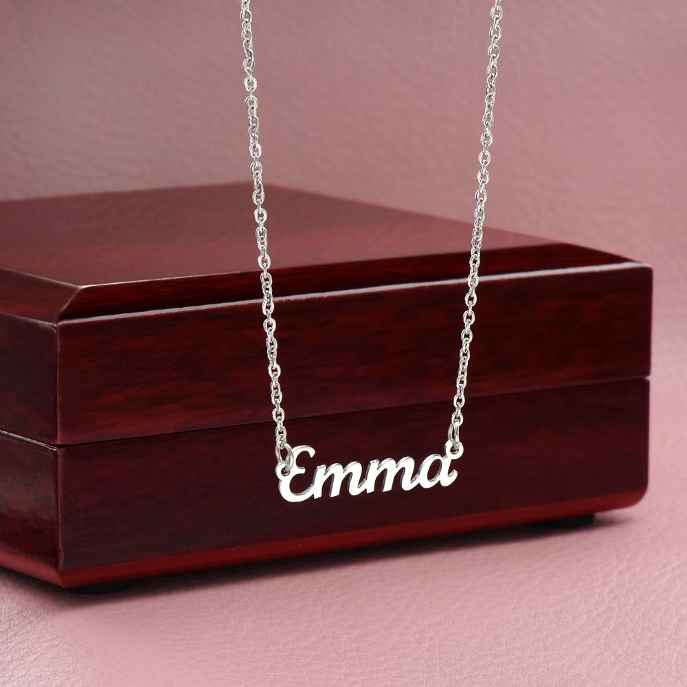 Custom Name Necklace - To My Daughter "Just Believe in Yourself"