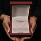 Custom Name Necklace – To My Daughter "Follow Your Dreams"