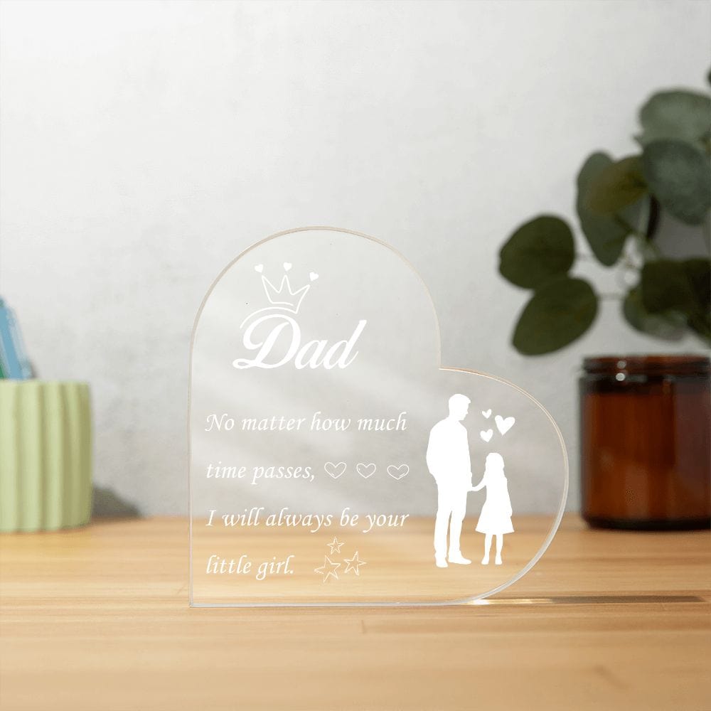 Dad Gift, Acrylic Heart Plaque