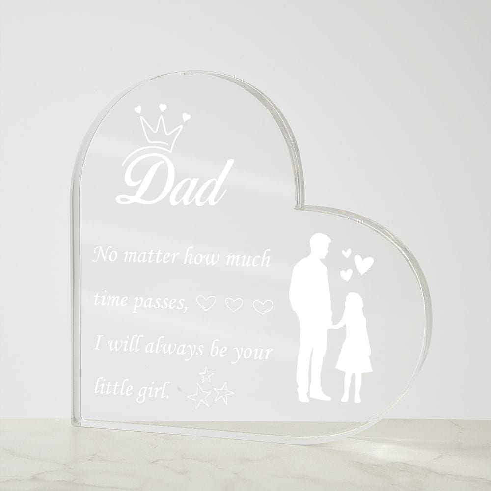 Dad Gift, Acrylic Heart Plaque
