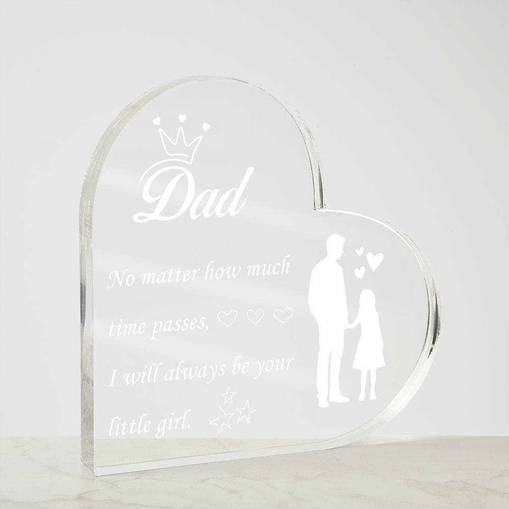 Dad Gift, Acrylic Heart Plaque