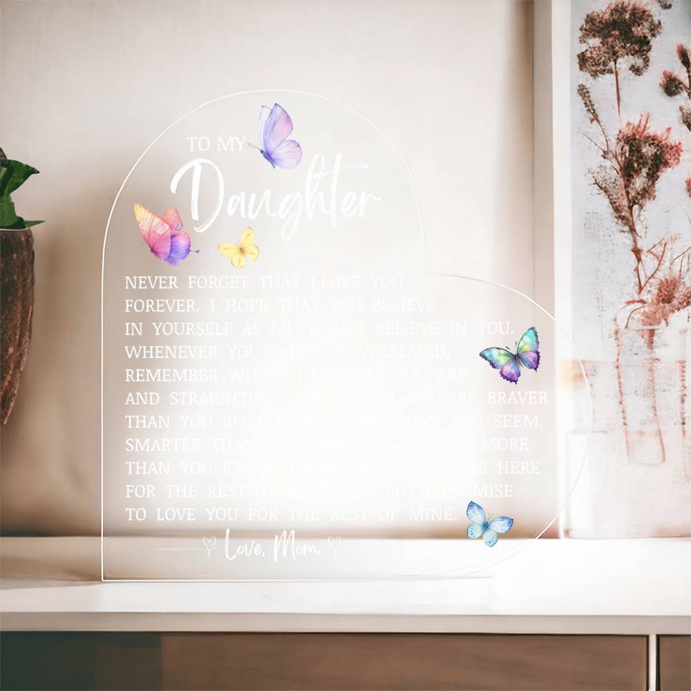 Daughter Keepsake "Believe In Yourself" Lamp of Love