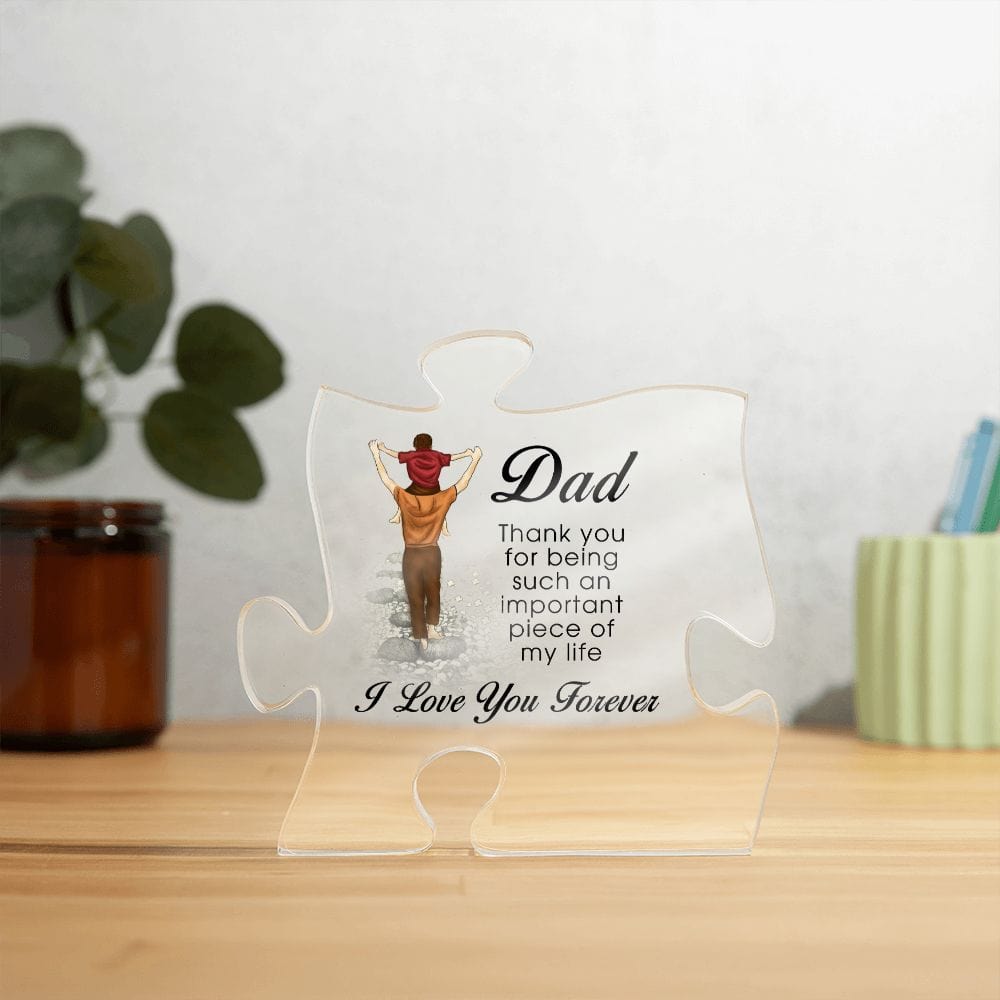 To My Dad, Acrylic Puzzle Plaque, Father's Day Gift, Birthday Christmas Gift Idea