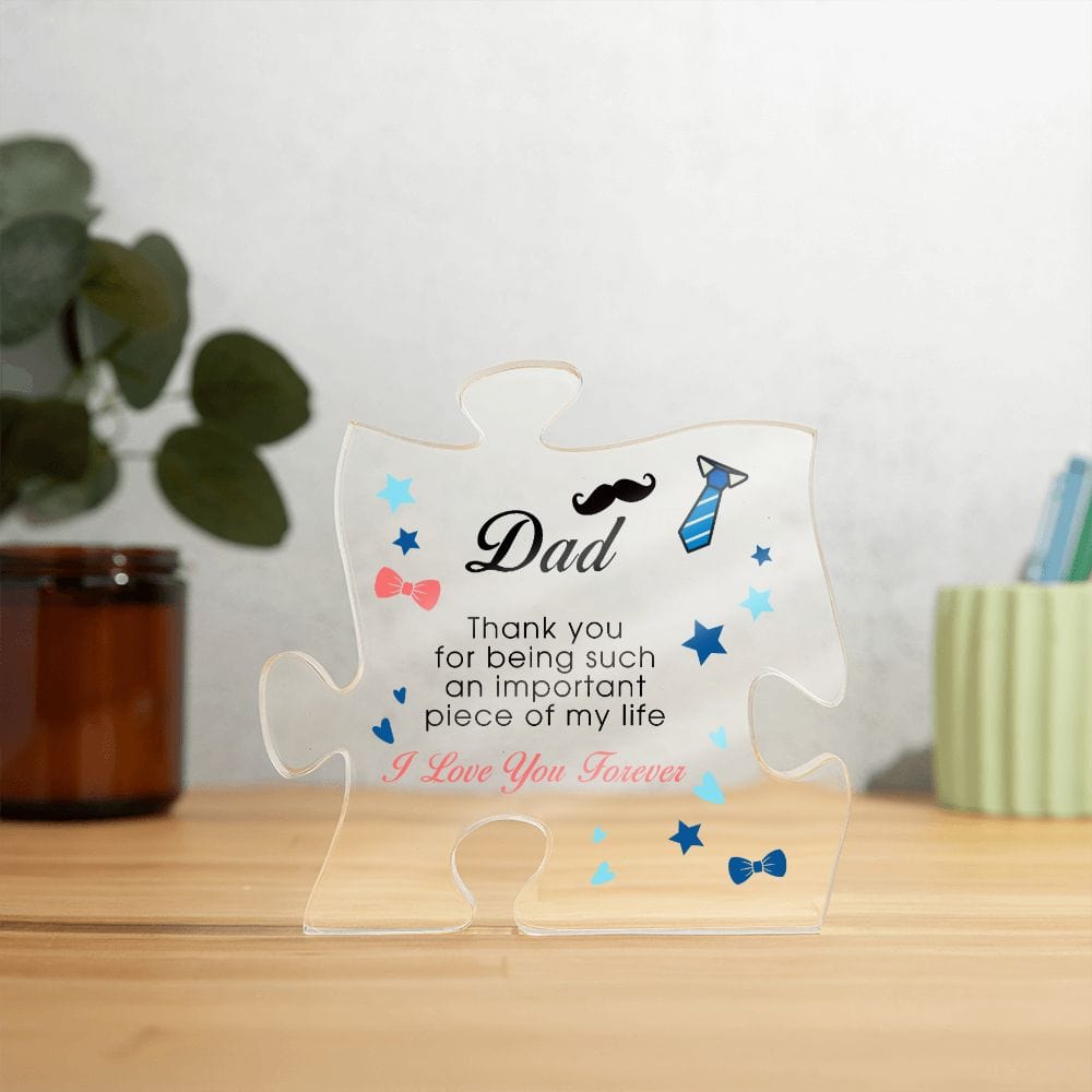 To My Dad, Acrylic Puzzle Plaque, Father's Day Gift, Birthday Christmas Gift Idea