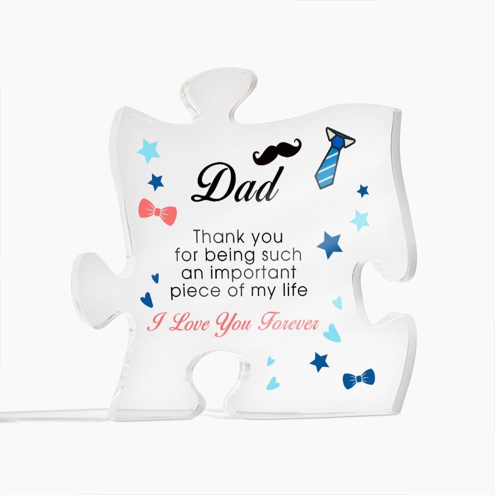 To My Dad, Acrylic Puzzle Plaque, Father's Day Gift, Birthday Christmas Gift Idea