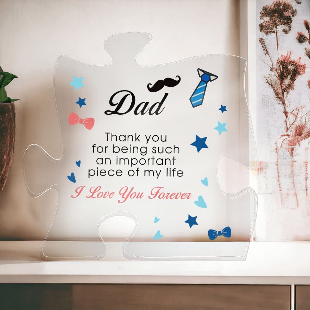 To My Dad, Acrylic Puzzle Plaque, Father's Day Gift, Birthday Christmas Gift Idea