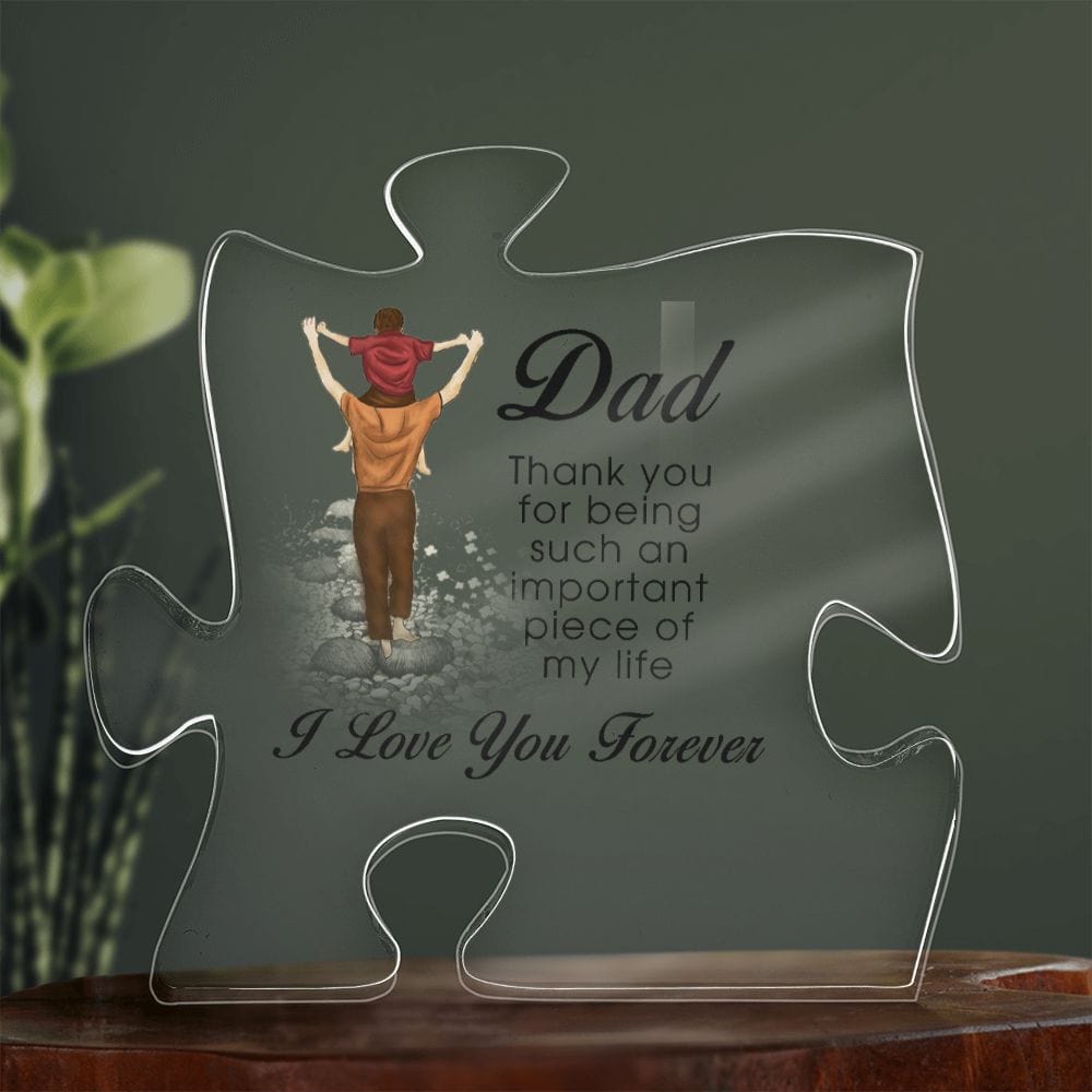To My Dad, Acrylic Puzzle Plaque, Father's Day Gift, Birthday Christmas Gift Idea