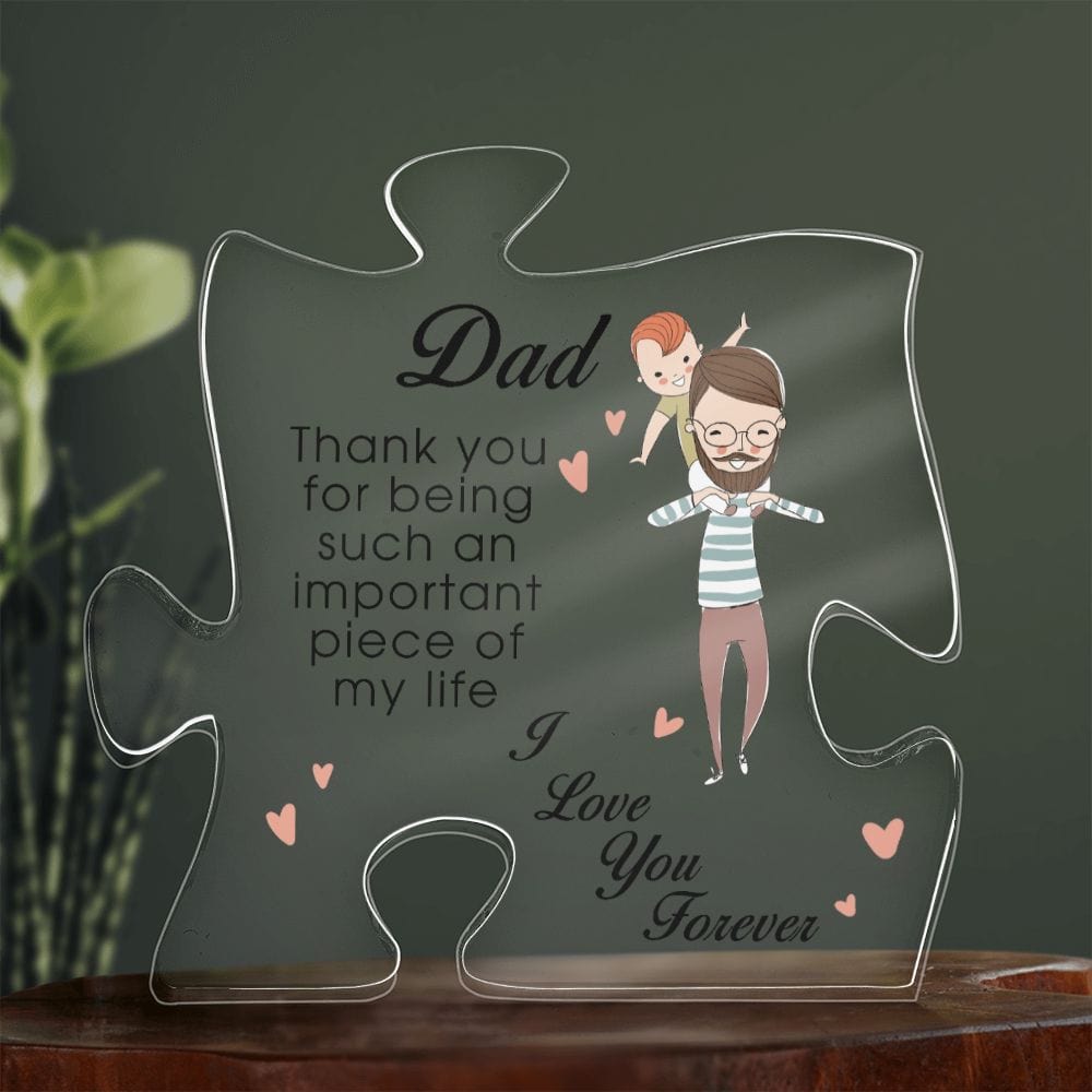 To My Dad, Acrylic Puzzle Plaque, Father's Day Gift, Birthday Christmas Gift Idea