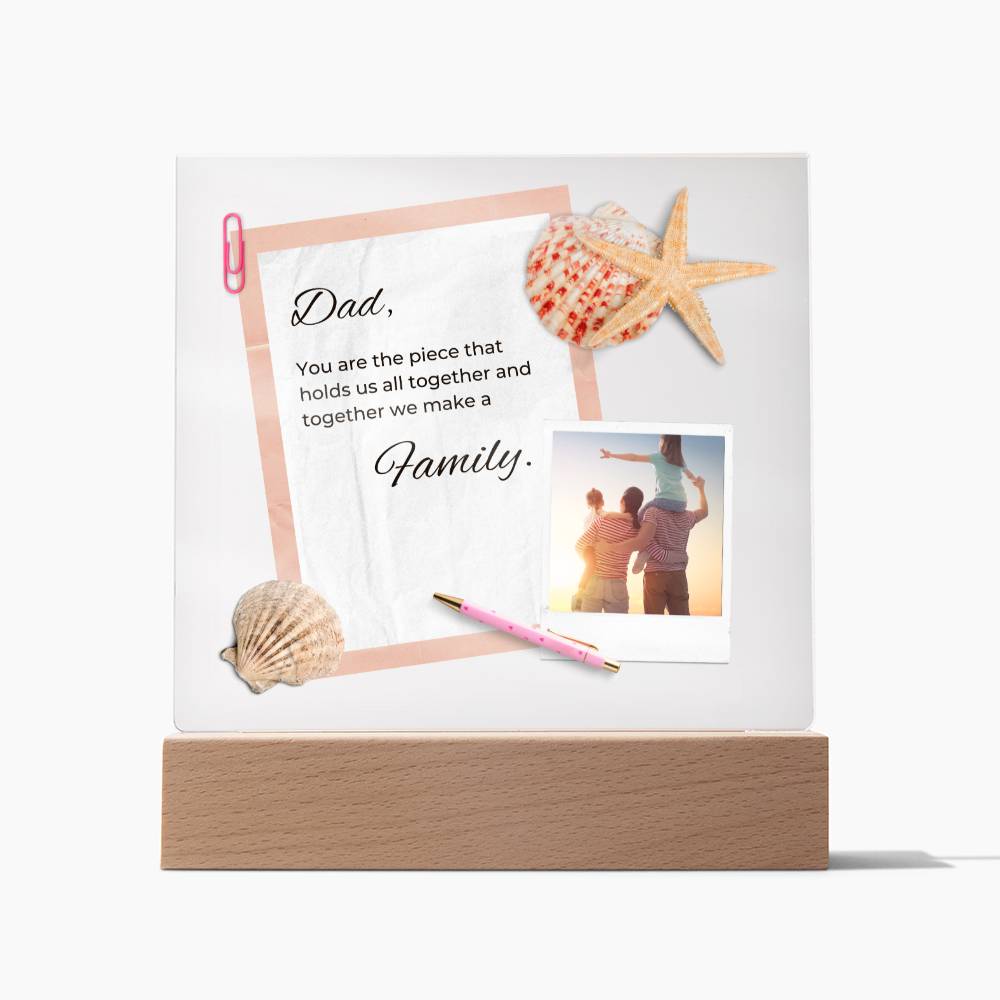 Custom Dad Plaque, Acrylic Square Plaque