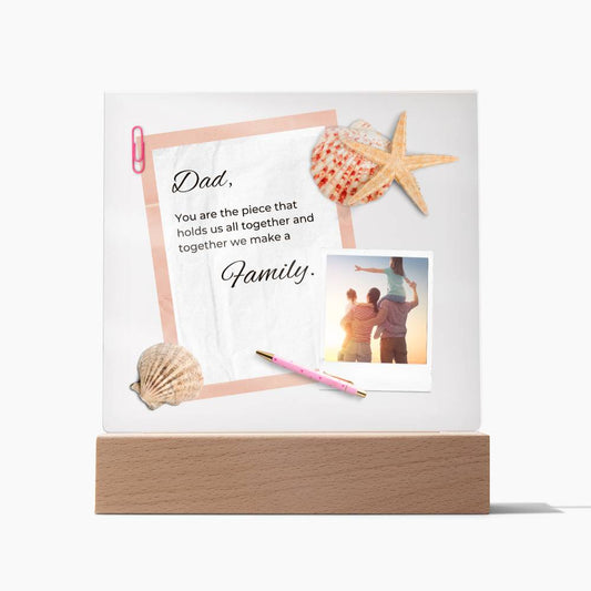 Custom Dad Plaque, Acrylic Square Plaque