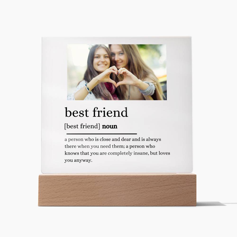 To My Best Friend Acrylic Plaque, Definition of Best Friend, Friendship Gift for Her, Unique Home Decor for Girls