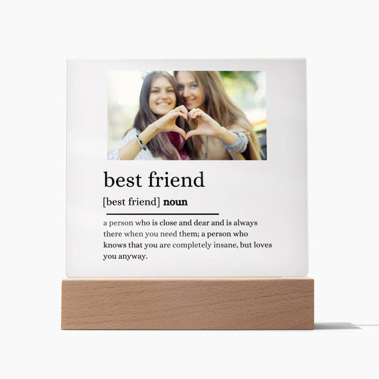 To My Best Friend Acrylic Plaque, Definition of Best Friend, Friendship Gift for Her, Unique Home Decor for Girls