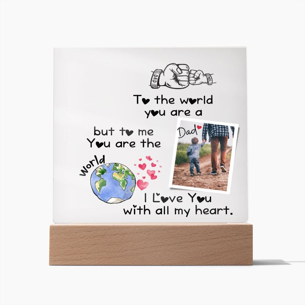 Personalize Acrylic Plaque, Customized Gift for Dad