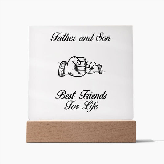 Father and Son Gift, LED Acrylic Plaque