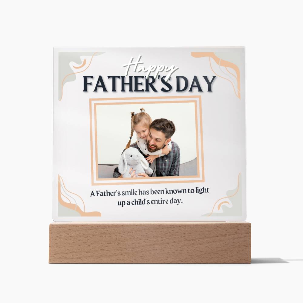 Happy Father's Day Gift, Acrylic Square Plaque