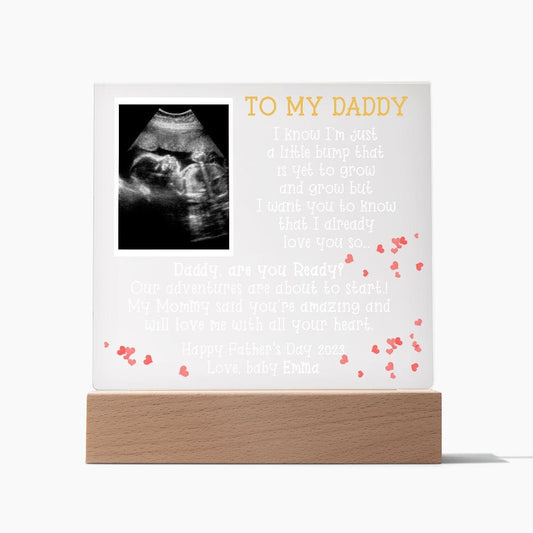 Sonogram Acrylic Plaque for Soon to Be Dad
