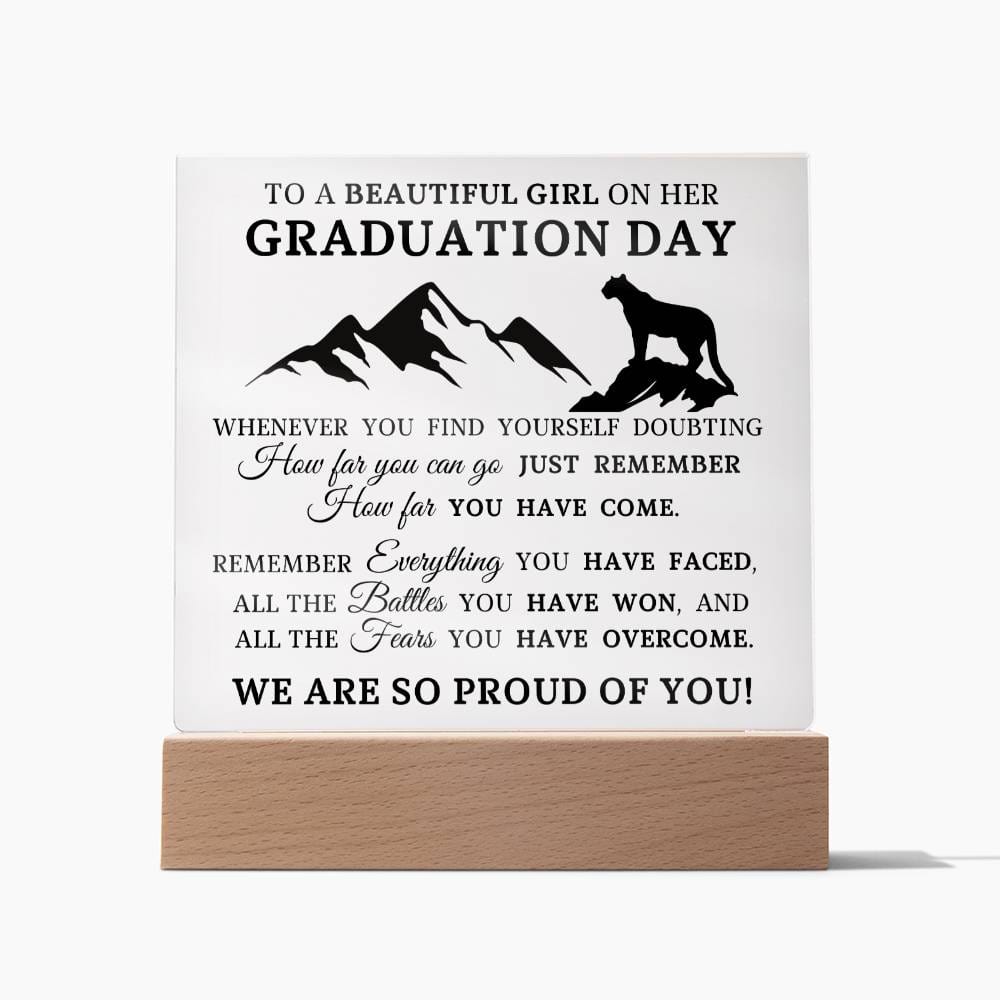 Graduation Gift for Her, Acrylic Plaque