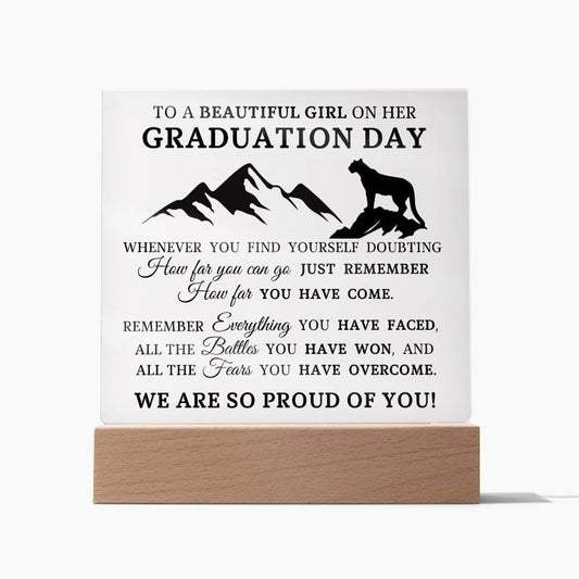 Graduation Gift for Her, Acrylic Plaque