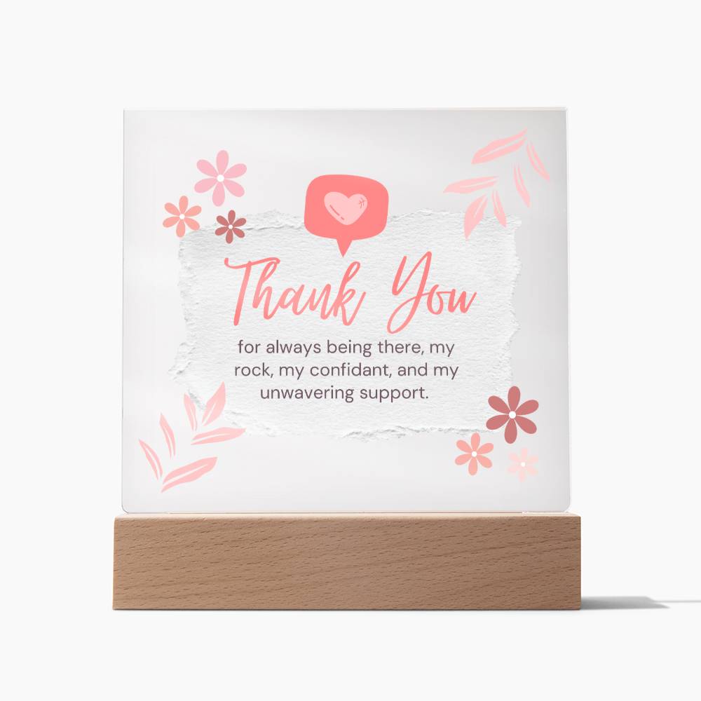 Thank You Gift, Appreciation Gift, Acrylic Square Plaque, Unique Gift Idea for Mom Dad Mentor Best Friend Sister Brother