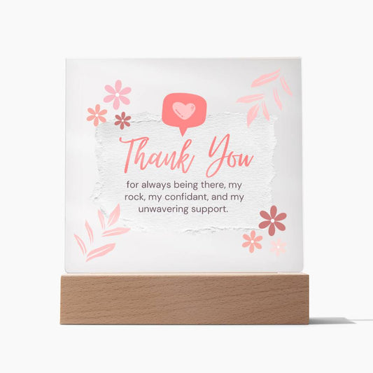 Thank You Gift, Appreciation Gift, Acrylic Square Plaque, Unique Gift Idea for Mom Dad Mentor Best Friend Sister Brother