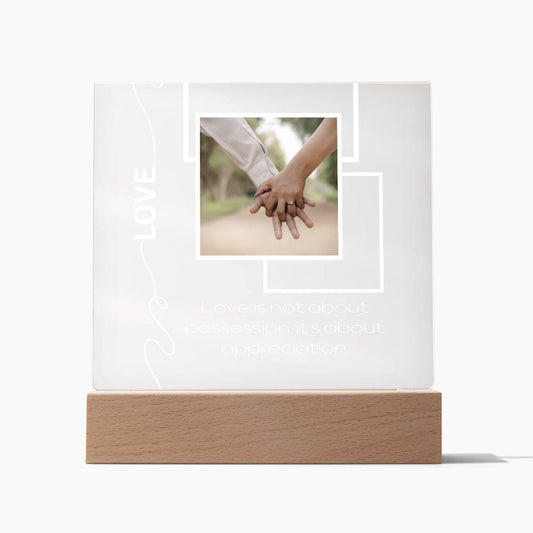 Love Plaque, Couple's Gift, Acrylic Square Plaque