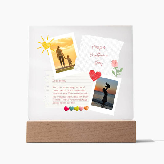 Mothers Day Gift, Acrylic Square Plaque